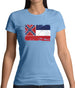 Mississippi Grunge Style Flag Womens T-Shirt