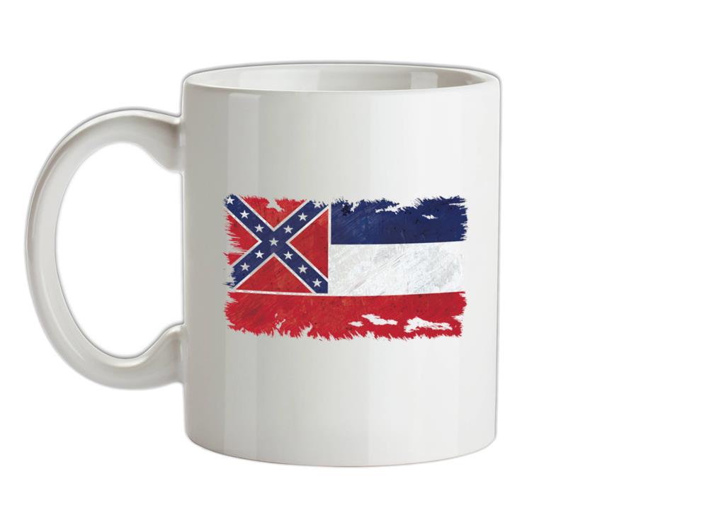 Mississippi Grunge Style Flag Ceramic Mug