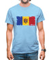 Moldova Grunge Style Flag Mens T-Shirt