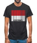 Monaco Barcode Style Flag Mens T-Shirt