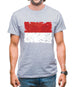 Monaco Grunge Style Flag Mens T-Shirt