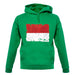 Monaco Grunge Style Flag unisex hoodie