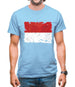 Monaco Grunge Style Flag Mens T-Shirt