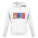Mongolia Barcode Style Flag unisex hoodie