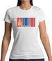 Mongolia Barcode Style Flag Womens T-Shirt