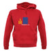 Mongolia Barcode Style Flag unisex hoodie