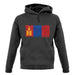 Mongolia Grunge Style Flag unisex hoodie