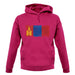 Mongolia Grunge Style Flag unisex hoodie