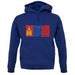 Mongolia Grunge Style Flag unisex hoodie