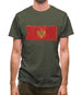 Montenegro Grunge Style Flag Mens T-Shirt