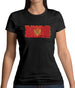 Montenegro Grunge Style Flag Womens T-Shirt