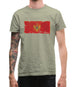 Montenegro Grunge Style Flag Mens T-Shirt