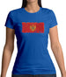 Montenegro Grunge Style Flag Womens T-Shirt