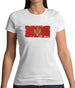 Montenegro Grunge Style Flag Womens T-Shirt