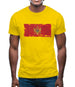 Montenegro Grunge Style Flag Mens T-Shirt