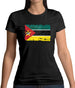 Mozambique Grunge Style Flag Womens T-Shirt