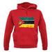 Mozambique Grunge Style Flag unisex hoodie