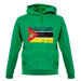 Mozambique Grunge Style Flag unisex hoodie