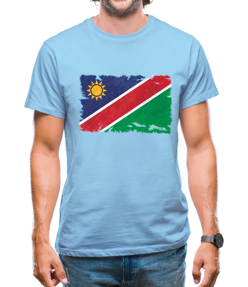 Namibia Grunge Style Flag Mens T-Shirt