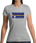 Nauru Grunge Style Flag Womens T-Shirt