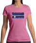 Nauru Grunge Style Flag Womens T-Shirt