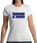 Nauru Grunge Style Flag Womens T-Shirt