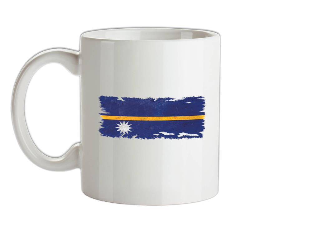 Nauru Grunge Style Flag Ceramic Mug