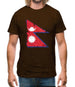 Nepal Grunge Style Flag Mens T-Shirt