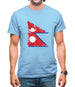 Nepal Grunge Style Flag Mens T-Shirt