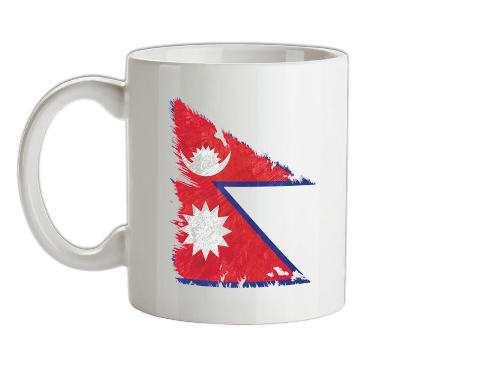 Nepal Grunge Style Flag Ceramic Mug