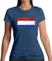 Netherlands Grunge Style Flag Womens T-Shirt