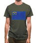 Nevada Grunge Style Flag Mens T-Shirt