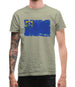 Nevada Grunge Style Flag Mens T-Shirt