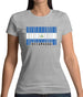 Nicaragua Barcode Style Flag Womens T-Shirt