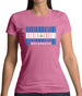 Nicaragua Barcode Style Flag Womens T-Shirt