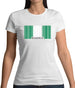 Nigeria Barcode Style Flag Womens T-Shirt
