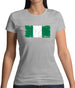 Nigeria Grunge Style Flag Womens T-Shirt