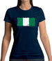 Nigeria Grunge Style Flag Womens T-Shirt