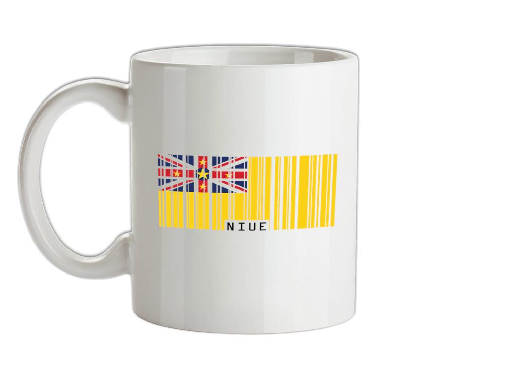Niue Barcode Style Flag Ceramic Mug