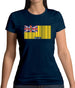 Niue Barcode Style Flag Womens T-Shirt