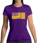 Niue Barcode Style Flag Womens T-Shirt