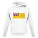 Niue Grunge Style Flag unisex hoodie