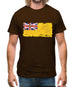 Niue Grunge Style Flag Mens T-Shirt