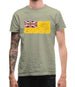 Niue Grunge Style Flag Mens T-Shirt