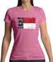 North Carolina Grunge Style Flag Womens T-Shirt