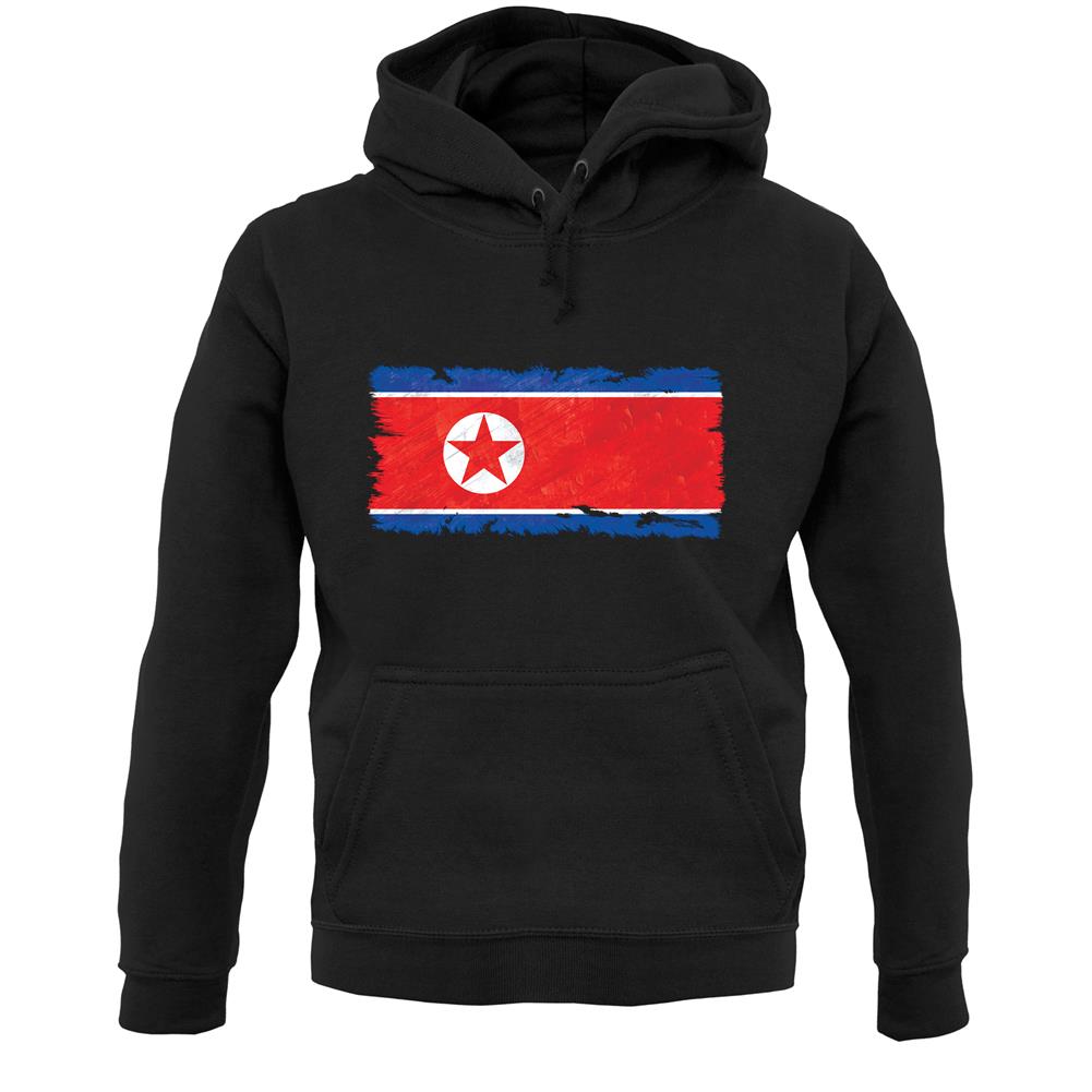 North Korea Grunge Style Flag Unisex Hoodie