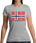 Norway Barcode Style Flag Womens T-Shirt