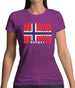 Norway Barcode Style Flag Womens T-Shirt