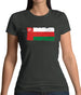 Oman Grunge Style Flag Womens T-Shirt