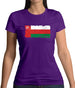 Oman Grunge Style Flag Womens T-Shirt